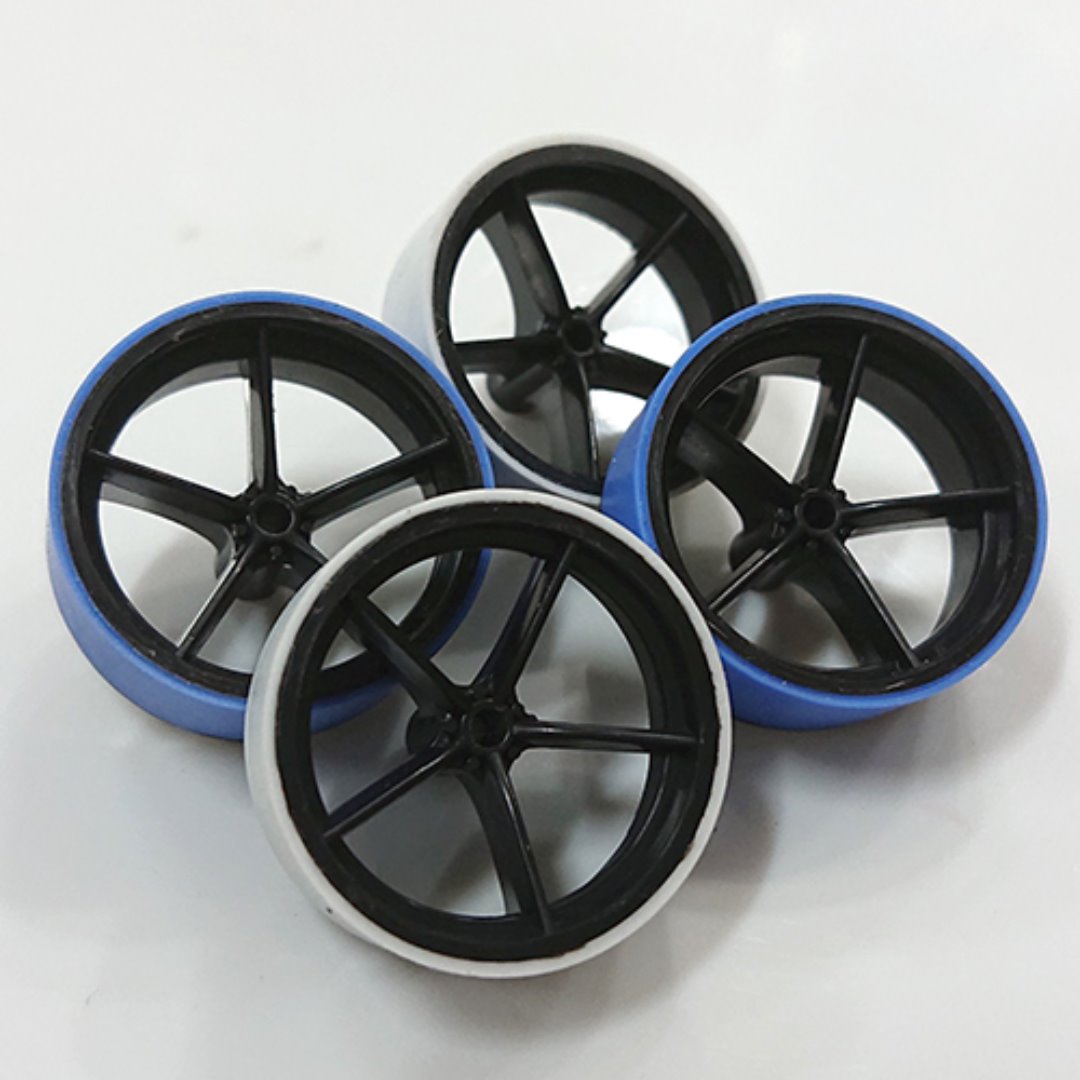 특수사이즈 회경 타이어(7) 24.5mm 휠 블랙/타이어 화이트,블루